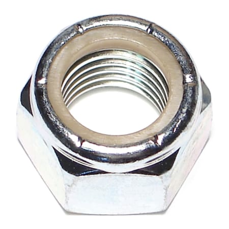 Midwest Fastener Nylon Insert Lock Nut, 1"-8, Steel, Grade 2, Zinc Plated, 10 PK 03657